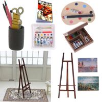 【YF】✗  Dollhouse Portrait Frame Board Painting Pigment Sticks Accessories