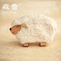 Factory Wholesale Childrens Music Box British Style Creative Gift Decoration Desktop Ornament Wooden Sheep Music Box toy