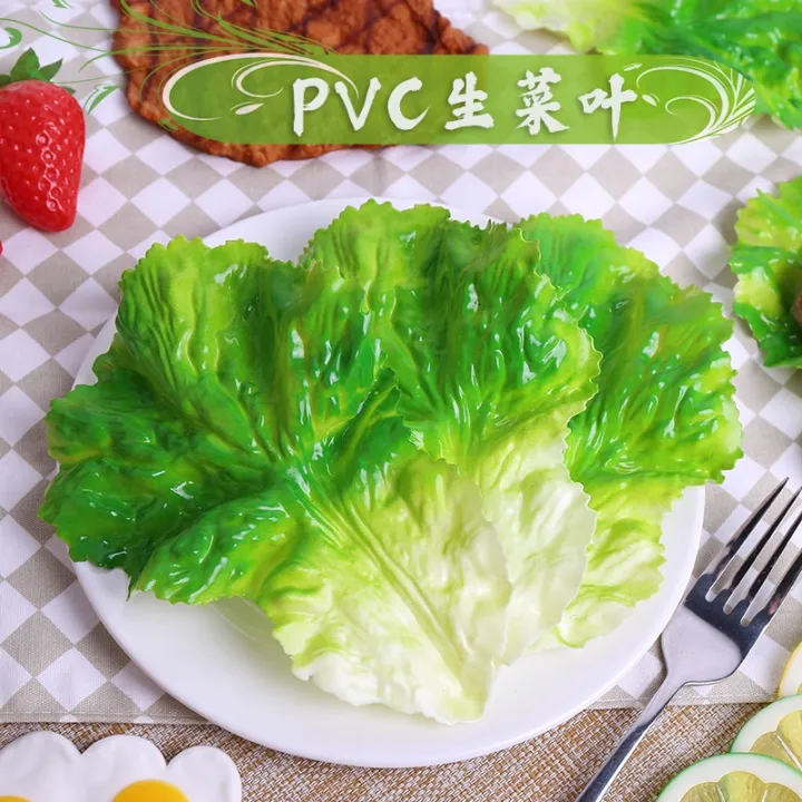 Simulation model of lettuce leaves plastic fake food vegetable fruit