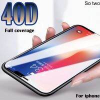 【NEW Popular】กระจกปกป้องป้องกันเต็มพื้นที่40D บนสำหรับ iPhone X XR XS Max 10อุปกรณ์ป้องกันกระจกกันรอย7 8 6S Plus 6ขอบโค้ง