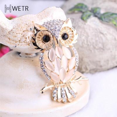 Big Owl Brooches For Wedding Bouquet Vintage Wedding Hijab Scarf Pin Up Buckle Femininos Brooches Couple Collar Jewelry Pins
