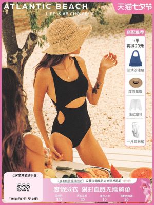 Atlanticbeach Vacation Swimsuit Ladies French Retro Fashion One-Piece Swimsuit Covering The Flesh And Looking Thin And High-End