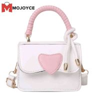 MOJOYCE Women Mini Shoulder Bag Love Heart Shape PU Hit Color Crossbody Handbags