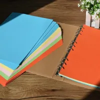 21*28CM Blank Cover Loose-Leaf Album Color Kraft Paper Diary Hand-Painted Graffiti Diary Album Lover Baby Wedding Gift  Photo Albums
