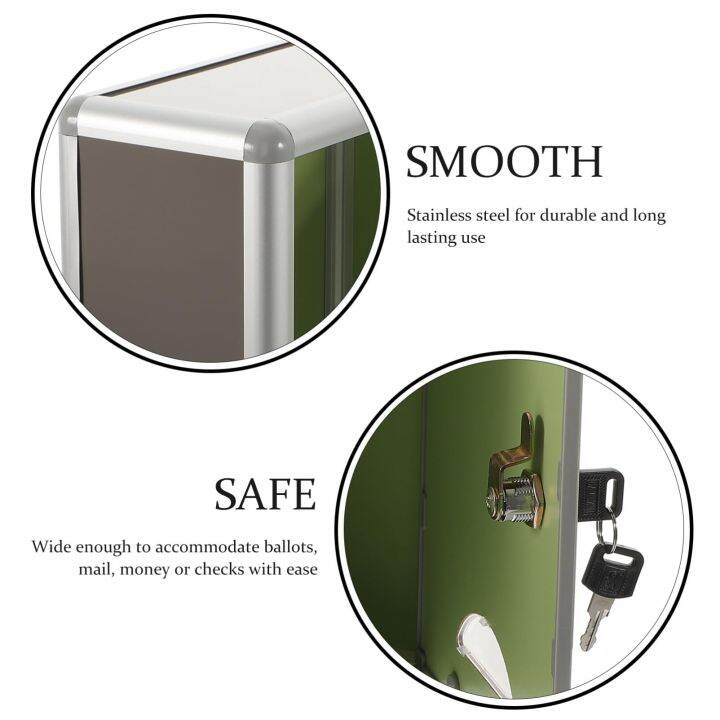 กล่องจดหมายที่ล็อคได้-อลูมิเนียมอัลลอยด์โพสต์กล่อง-wall-mount-mail-เหล็กผู้ถือจดหมายการจัดเก็บการรักษาความปลอดภัยกลางแจ้งล็อคกล่องจดหมายบ้านระเบียงสวน-decor