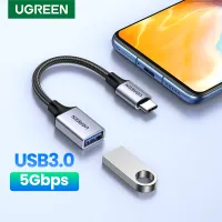 【COD】UGREEN สาย USB C เป็น USB 3.0 OTG พร้อมสายถักไนลอนสำหรับ MacBook Pro 2020/2019/2018, MacBook Air/iPad Pro 2021 2020, Dell XPS, Galaxy Note20 Ultra S20 -70889