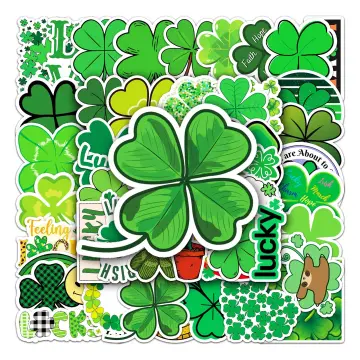 St. Patrick's Day: Four Leaves Clover Car Magnet - Magnetic Decal