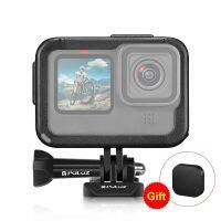 (cerci household goods)เคส PULUZ สำหรับ Gopro HERO 10 9โครงยึดสีดำพร้อมช่องชาร์จฐานรองเท้าเย็น