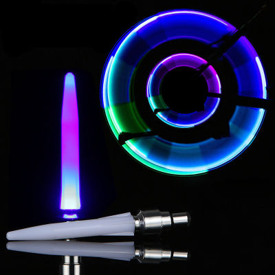 2pcs Tire Valve Caps Car Bicycle Accessory Wheel Light Colorful Motorcycle Bike Flashlight Glow Motion Activated