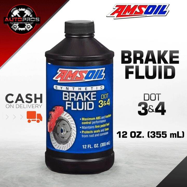 AMSOIL DOT 3 4 SYNTHETIC BRAKE FLUID 12oz (355ml) Lazada PH