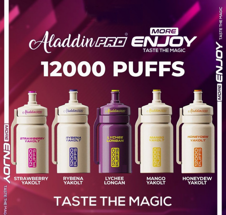 69 FLAVOUR ONLY ALADDIN PRO 12000 Puffs MORE ENJOY Rechargeable