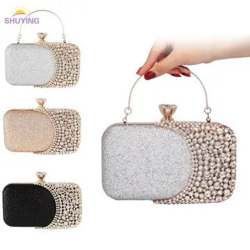 Evening Clutch Bag for Women Prom Party Wedding Purse Sparkly Crystal  Rhinestones Ladies Handbag