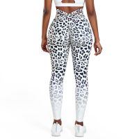 【CC】✓  Leopard Print Leggings Gradient Womens Waist Pants Snake Pattern Waisted Jogging Elastic Trousers