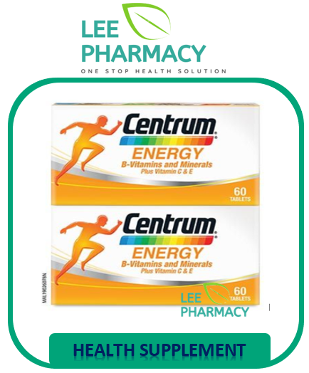 Centrum Energy B-vitamins And Minerals Plus Vitamin C & E 60's / 2x60's ...