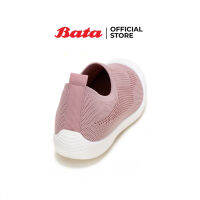 BATA บาจา รองเท้า Slip on รองเท้าใส่เดิน รองเท้าผ้าถัก ผ้าknit walking shoes นุ่ม สบาย ระบายอากาศได้ดี สำหรับผู้หญิง รุ่น ODETTE สีชมพู 5515322