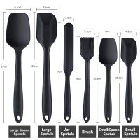 6 Pcs Kitchen Baking Accessories Silicone Spatula Mixing Pastry Scraper Set Cake Cream Spatula Silicone Cake Spatula