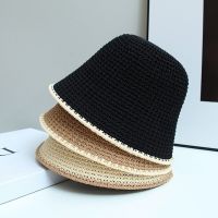 HOT★Japanese Sunshade Sunscreen Foldable Simple Bucket Hat Color Matching Milk Silk Weaving Womens Casual Versatile Fisherman Cap