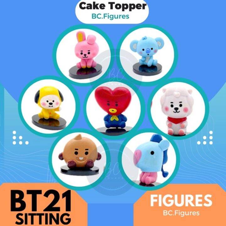 BT21 figures - Set of 7s - BTS Cake topper | Lazada PH