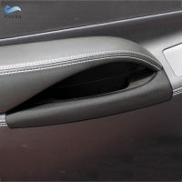 4Pcs สีดำรถอุปกรณ์เสริมภายในประตู Handle Armrest แผงสำหรับ Buick Lacrosse 2009 2010 2011 2012