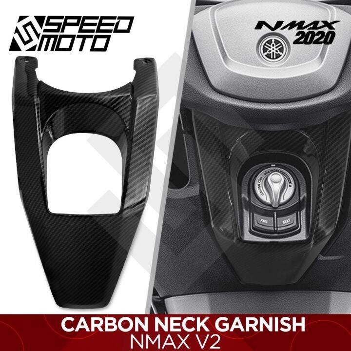 NMAX 2020 / 2021 NECK GARNISH CARBON IGNITION LOCK COVER V2/NMAX 2.1
