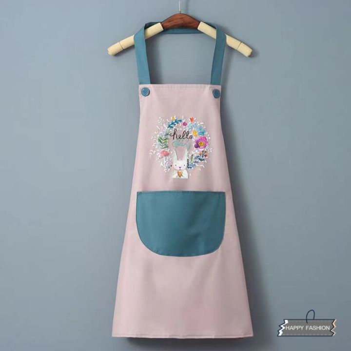 ผ้ากันเปื้อนกันน้ำผ้ากันเปื้อนทําอาหาร-cooking-apron-สไตล์เกาหลี-ผ้ากันเปื้อน-ลายน่ารักๆ-มาใหม่-สวยมากๆ-wq02