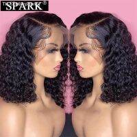 Short Curly Bob Brazilian Human Hair Lace Front Wigs 13X4 Lace Frontal 4x4 Closure Deep Wave Wig For Black Women 180 Density [ Hot sell ] vpdcmi