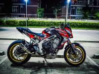 สติ๊กเกอร์แต่งลายรถ HONDA CB 650F V.1 ปี 2015 ลาย HSBK RACING