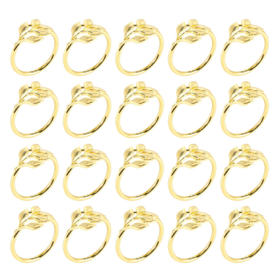 20Pcs Leaf Napkin Rings - Napkin Ring for Table Napkins - Holiday Napkin Rings Fall Napkin Rings for Party