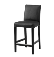 Bar stool with backrest, black/Glose black  62 cm.