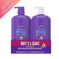 สินค้านำเข้า (ส่งจากไทย) Aussie Miracle Moist with Avocado &amp; Jojoba Oil shampoo &amp; conditioner ขนาด 778 ml. แชมพูและครีมนวดผม