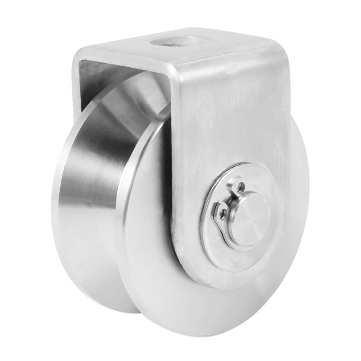 2-inch-v-type-pulley-roller-304-stainless-steel-sliding-gate-roller-wheel-bearing-for-material-handling-and-moving