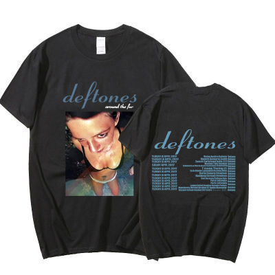 Deftones Around The Fur Tour Band Concert T-Shirt for Men and Punk Hippie Goth Retro Grunge Tees Summer Cotton T Shirt XS-4XL-5XL-6XL