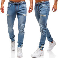 Factory Outlet Spot Explosion European And American Denim Fabric Casual Matte Zipper Design Sports Fashion Jeans