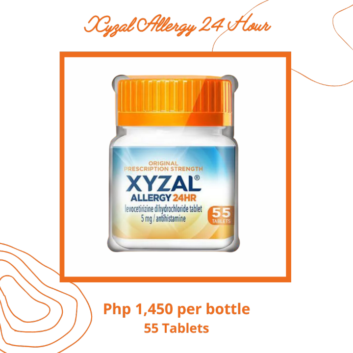 (EXP MARCH 2025) Xyzal Allergy 24 Hour, 55 Tablets Lazada PH