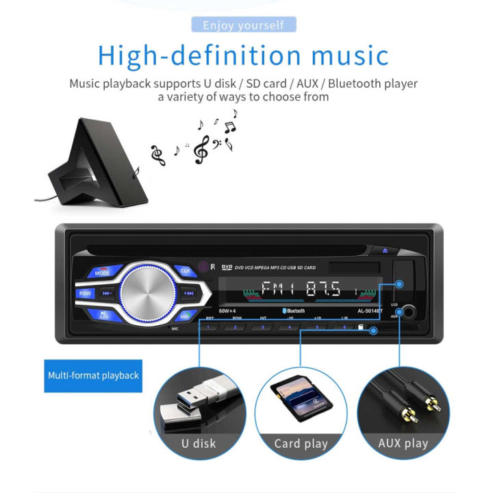 เครื่องเล่น-mp3รถยนต์เครื่องติดตั้งการรับสายโทรศัพท์ในรถยนต์ไมโครโฟนเล่นเพลงได้วิทยุติดรถยนต์สำหรับรถยนต์ทุกคัน