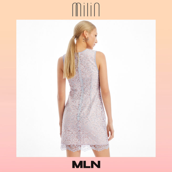 milin-sleeveless-lace-dress-ชุดเดรส-แขนกุด-ผ้าลูกไม้และเลื่อม-bliss-dress