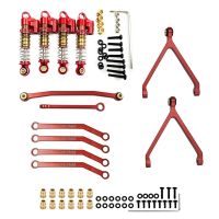 For FMS FCX24 Metal Chassis Linkage Steering Link Shock Absorbers Set 1/24 RC Crawler Car Upgrades Parts Accessories