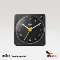 Braun Classic Mixed Black Analogue Alarm Clock Home Gift Bundle -Travel alarm clock