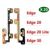 20 ชิ้น / ล็อตต้นฉบับสําหรับ Motorola Moto Edge 30 20 Lite Power On Off Volume ปุ่มด้านข้างคีย์ Flex Cable อะไหล่ทดแทน