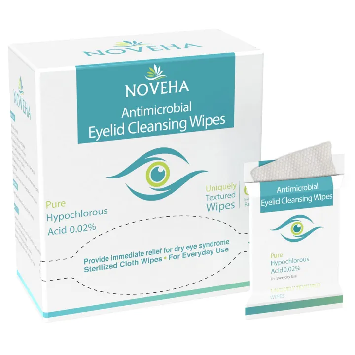 NOVEHA Eyelid & Lash Wipes For Itchy, Dry Eyes, Styes & Blepharitis