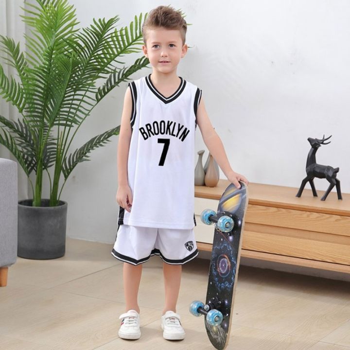 nba-brooklyn-nets-no-7-durant-jersey-kids-basketball-clothes-suit