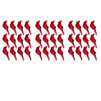 36Pcs Clip-on Artificial Red Cardinals Christmas Ornaments Feathered Bird Xmas