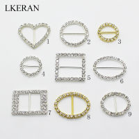 New 10pcs Variety large size Rhinestone Buckles Diamante Ribbon Slider Wedding Invitation card Decoration buckles metal crystal