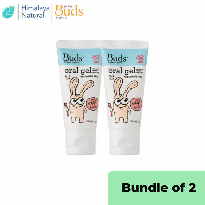 Buds Oralcare Organics Oral Gel for Baby Teeth and Gums 30ml (Bundle of