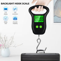 Portable Hand Held Digital Luggage Scale 50Kg 10g Fish Hook Hanging Scale Measuring Tape BackLight LCD Display 50 Off