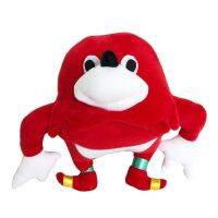 25Cm Ugandan Knuckles ตุ๊กตาตุ๊กตาสัตว์ยัดไส้นุ่มตุ๊กตาหนานุ่มตุ๊กตาสีแดง