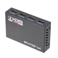 PWD0442 อุปกรณ์หน้าจอเดียวกัน HDMI Splitter 1ใน4ออก หนึ่งลากสี่ ความละเอียดสูง ตัวแยกสัญญาณที่รองรับ HDMI 1x4 การติดตั้งอย่างรวดเร็ว 1080P สำหรับจอแสดงผล/แอลซีดีทีวี/โปรเจคเตอร์ /stb