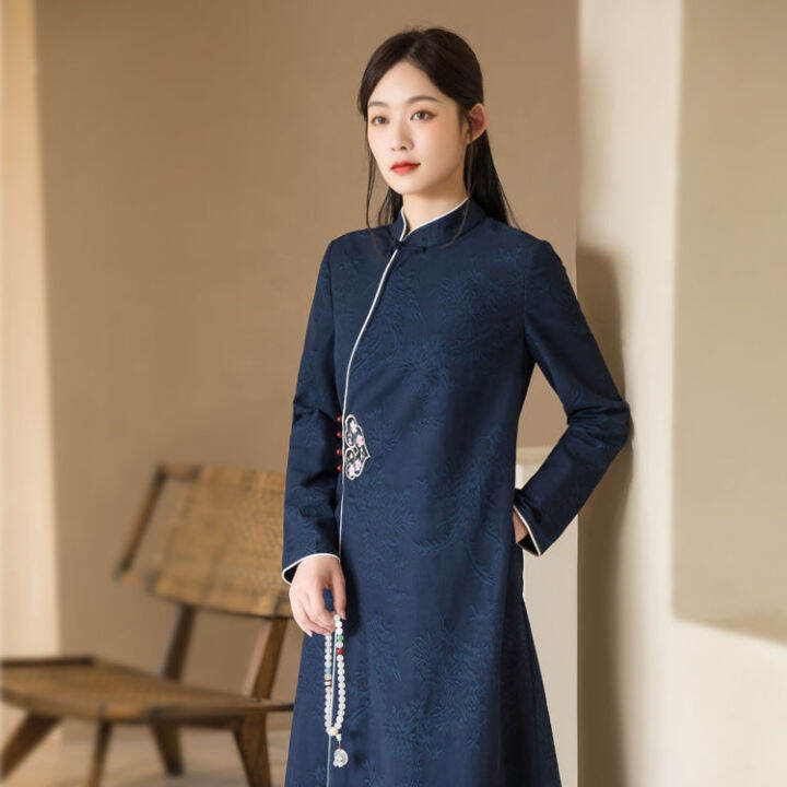 aodai-cheongsam-2021ชุดกี่เพ้าปรับปรุงของผู้หญิงสไตล์จีนเซนชาบริการการทำสมาธิชุด