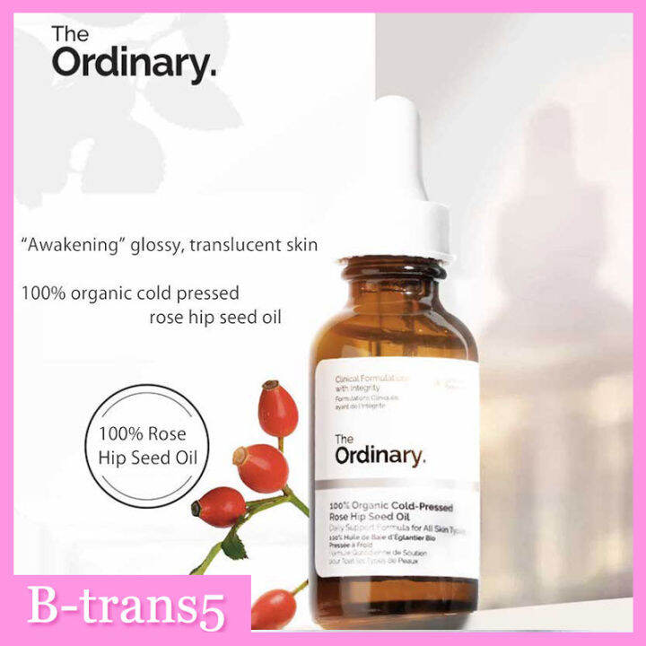 The Ordinary 100 Organic ColdPressed Rose Hip Seed Oil 30ml AntiAging Brighten skin colour