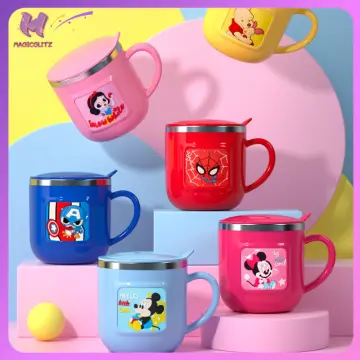 Disney 300ML Kids Drink Water Cups Children Baby Milk Cup Cartoon Creative  Baby Drinkware Juice Cup Stainless Steel Mugs